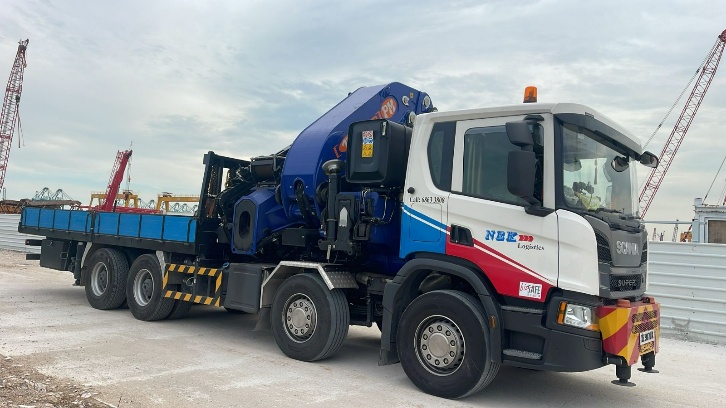 NEK Logistics lorry crane